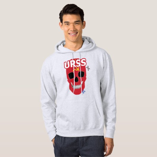 Veste À Capuche Sweatshirt B2 à capuchon URSS HANDSKULL (Devant entier)