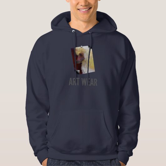 Veste À Capuche Sweatshirt blanc d'usage d'art de portrait de (Devant)