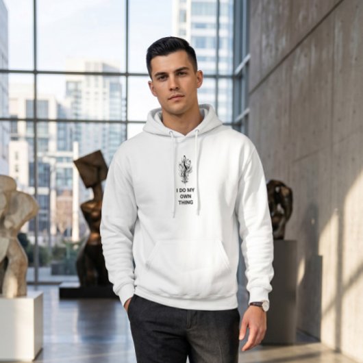 Veste À Capuche Sweatshirt blanc moderne à capuche avec design min