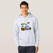 Veste À Capuche Sweatshirt Blue Betta Fish (Devant entier)