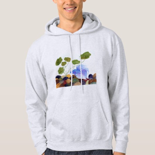 Veste À Capuche Sweatshirt Blue Betta Fish (Devant)