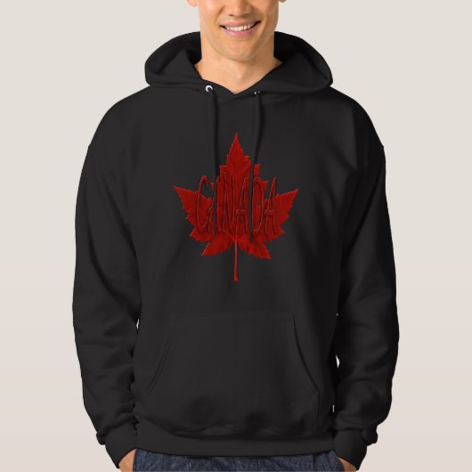 Veste À Capuche Sweatshirt Canada à capuchon de feuilles d'érable  (Devant)