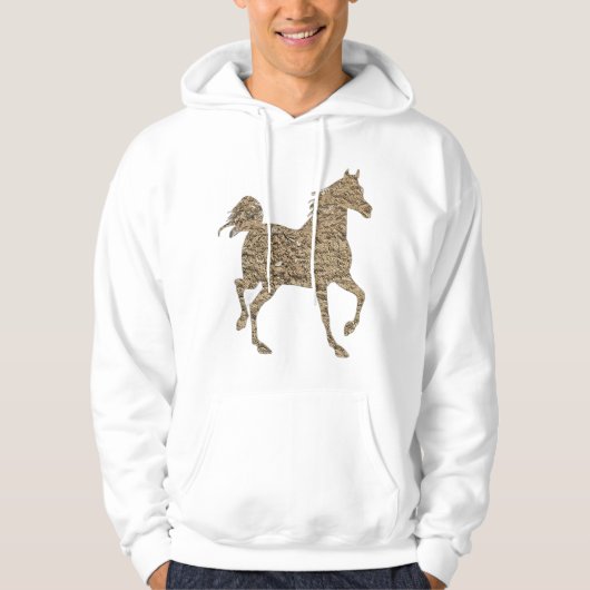 Veste À Capuche Sweatshirt Cheval Doré (Devant)