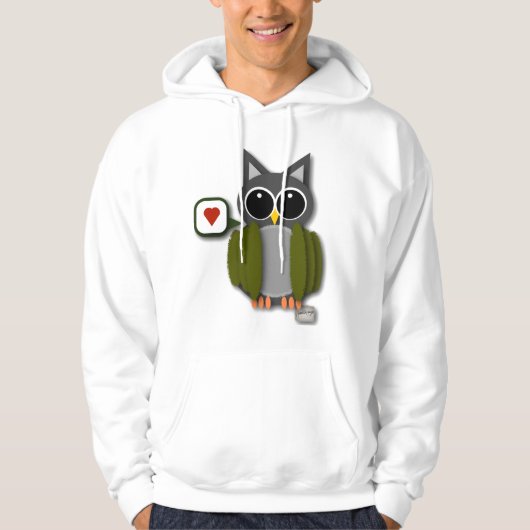 Veste À Capuche Sweatshirt d'amour de hibou (Devant)