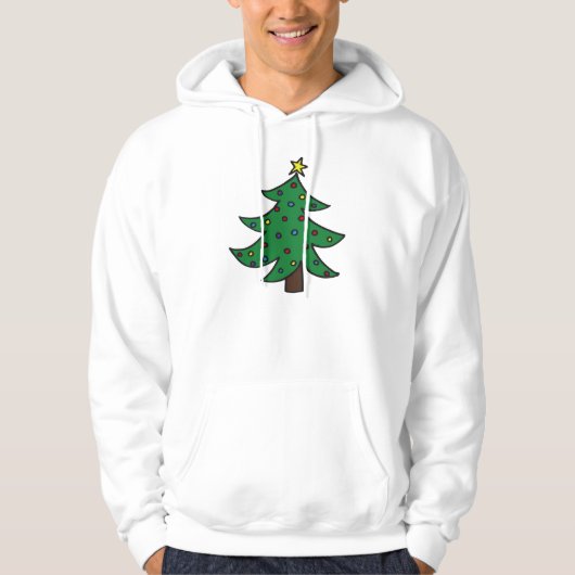 Veste À Capuche Sweatshirt d'arbre de Noël (Devant)