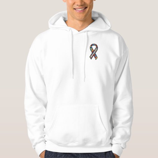 Veste À Capuche Sweatshirt d'Awarness d'autisme (Devant)