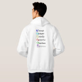 Veste À Capuche Sweatshirt d'Awarness d'autisme (Dos entier)