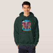 Veste À Capuche Sweatshirt de base pour éléphants masculins (Devant entier)