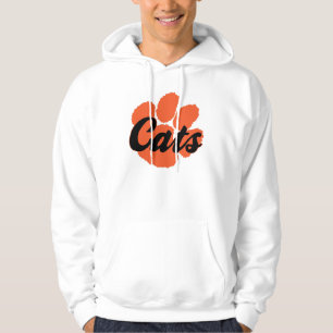 Veste À Capuche Sweatshirt de blanc de Pawprint de chats sauvages