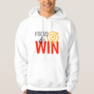 Veste À Capuche Sweatshirt Focus & Win – Mentalité de Réussite Mot
