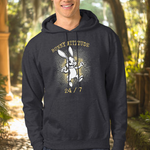 Veste À Capuche Sweatshirt Lapin Attitude 24h/24 - Lapin Énergique