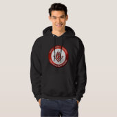 Veste À Capuche Sweatshirt Maçonnique - Rouge (Devant entier)