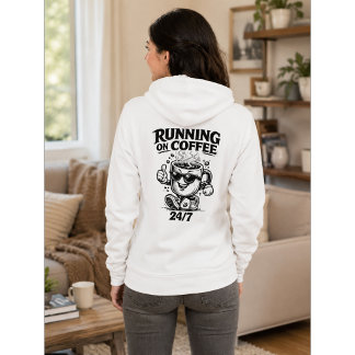 Veste À Capuche Sweatshirt pour amateur de café 24h/24 et 7j/7