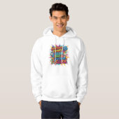 Veste À Capuche "Sweatshirt Rétro Gamer Level Up" (Devant entier)