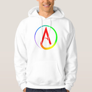 Veste À Capuche Symbole athée arc-en-ciel
