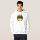 Veste À Capuche Symbole Batman | Logo du cercle jaune foncé (Devant entier)