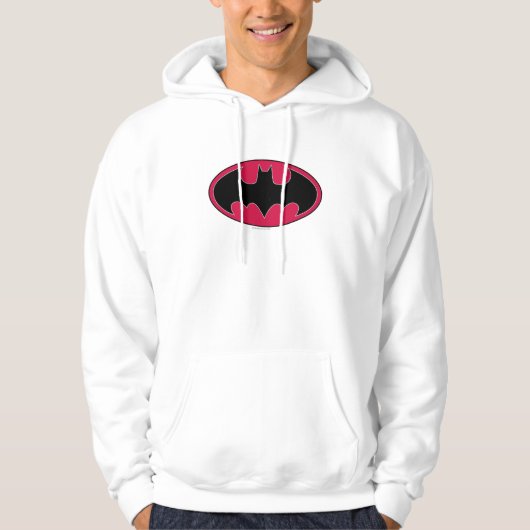 Veste À Capuche Symbole Batman | Logo noir rouge (Devant)