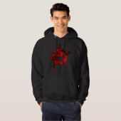 Veste À Capuche Symbole d'anarchie graffiti rouge (Devant entier)