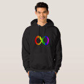 Veste À Capuche Symbole d'autisme d'infini (Devant entier)