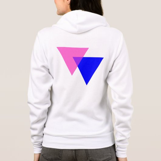 Veste À Capuche Symbole de bisexualité (Dos)