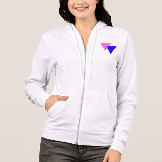 Veste À Capuche Symbole de bisexualité (Devant)