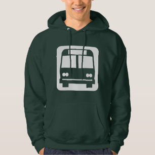 Veste À Capuche Symbole de bus - Blanc sur foncé