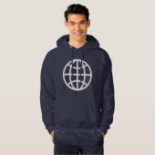 Veste À Capuche Symbole du monde - Blanc (Devant entier)