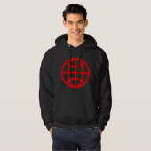 Veste À Capuche Symbole du monde - Rouge (Devant entier)