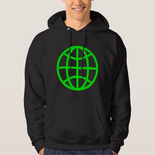 Veste À Capuche Symbole du monde - Vert (Devant)