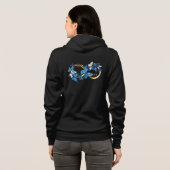 Veste À Capuche Symbole infini de papillons Morpho bleus (Dos entier)