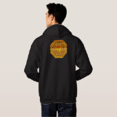 Veste À Capuche Symbole PaKua - or (Dos entier)