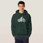 Veste À Capuche Symbole Silhouette Motorbiker (Devant entier)