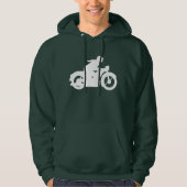 Veste À Capuche Symbole Silhouette Motorbiker (Devant)