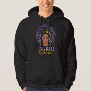 Veste À Capuche Symbole Taurus Queen Zodiac Astrologie Hor
