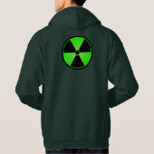 Veste À Capuche Symbole vert de rayonnement (Dos)