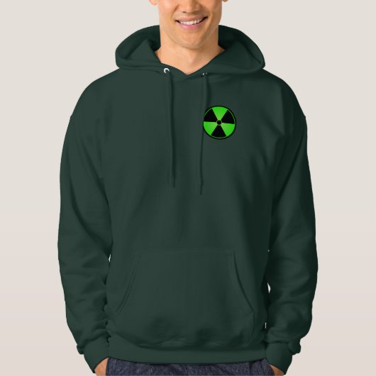 Veste À Capuche Symbole vert de rayonnement (Devant)