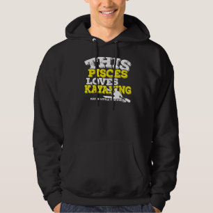 Veste À Capuche SYMBOLE Zodiaque Horoscope Pisces Aime le kayak