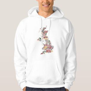 Veste À Capuche Symboles de carte de l'Angleterre