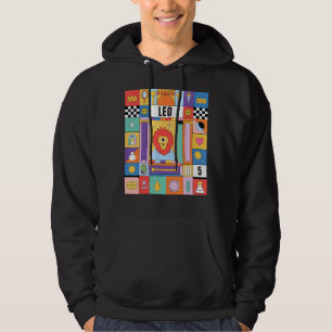 Veste À Capuche Symboles mystiques du zodiaque Abstrait de Leo Hor