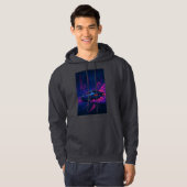 Veste À Capuche Symphonie de circuit néon (Devant entier)