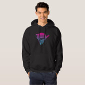 Veste À Capuche Synthétiseur modulaire Analog Vaporwave Techno Cat (Devant entier)