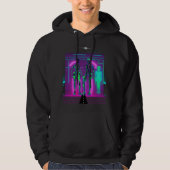 Veste À Capuche Synthwave Neon Robotic Graphic (Devant)