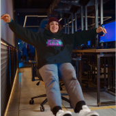 Veste À Capuche Synthwave Neon Robotic Graphic