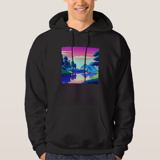 Veste À Capuche Synthwave outrun retrowave futuresynth sci fi 81 (Devant)
