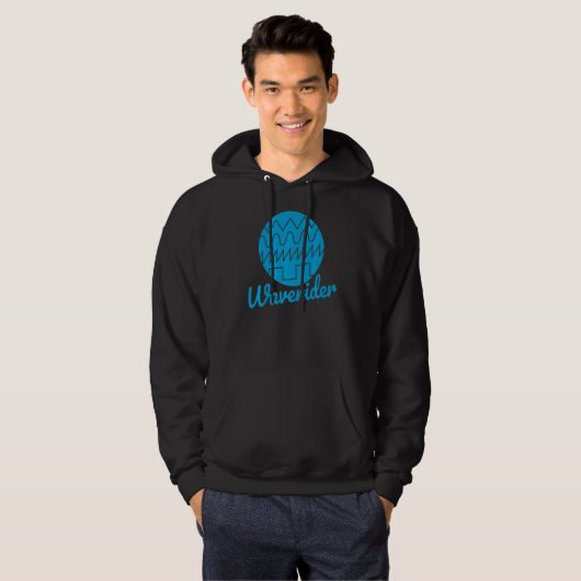 Veste À Capuche Synthwave Synthwave Waveform (Devant entier)