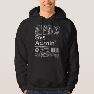 Veste À Capuche System Administrator Étiquette produit Unix Linux 