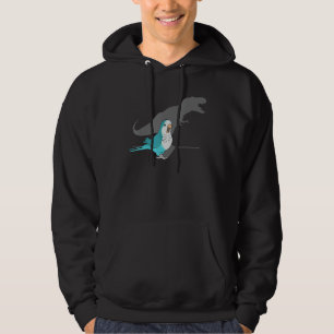 Veste À Capuche T-rex Blue Monk Parakeet, Amusants mèmes d'oiseaux