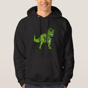Veste À Capuche T Rex Dino Heart Autism Déclaration Autistique