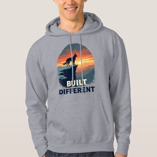 Veste À Capuche T-shirt à capuche graphique Berger Allemand Built (Devant)