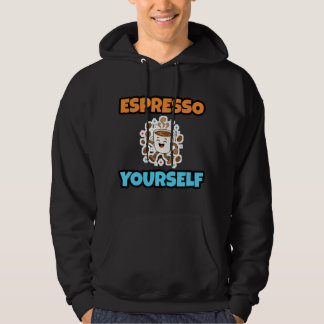 Veste À Capuche T-shirt à capuche noir 'Exprimez votre espresso'